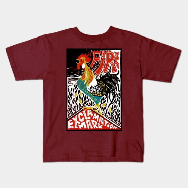 Fire, Exclamation Mark - IT Crowd Tribute Kids T-Shirt by LadaZodak